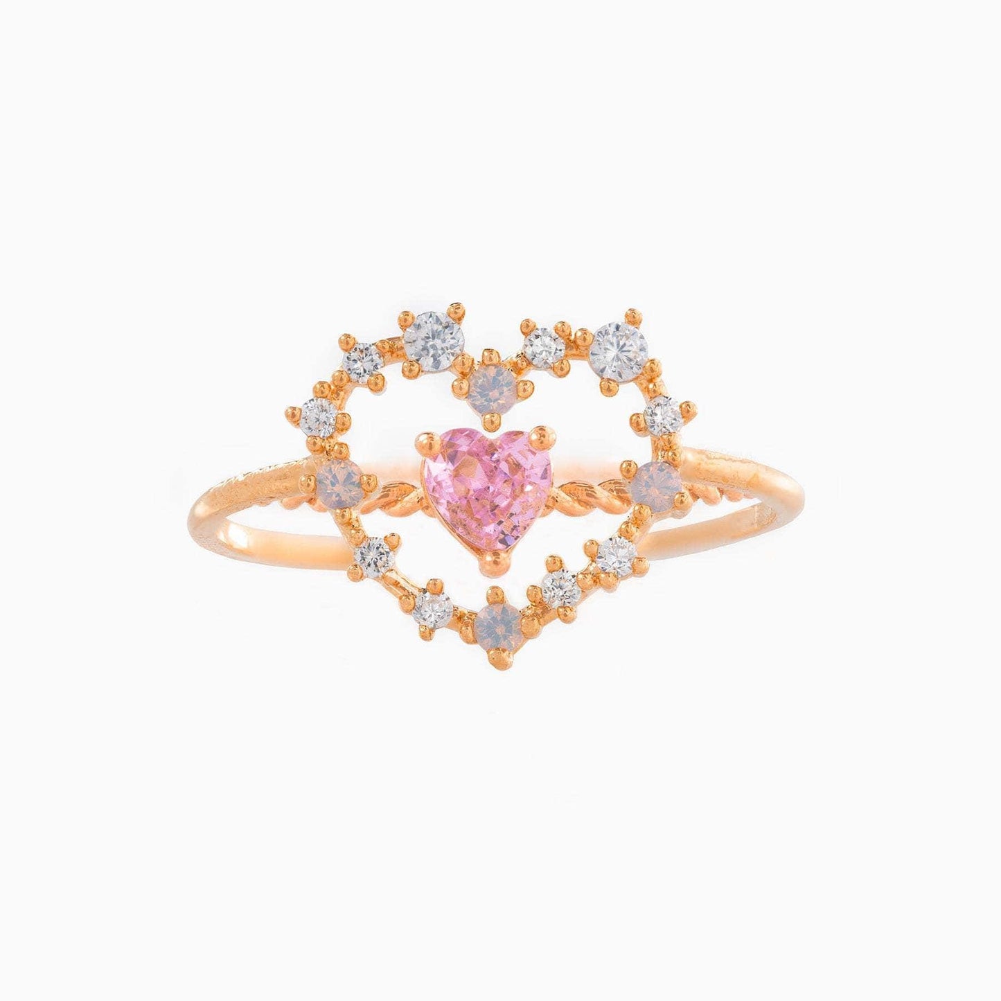 Cubic Zirconia Heart Ring