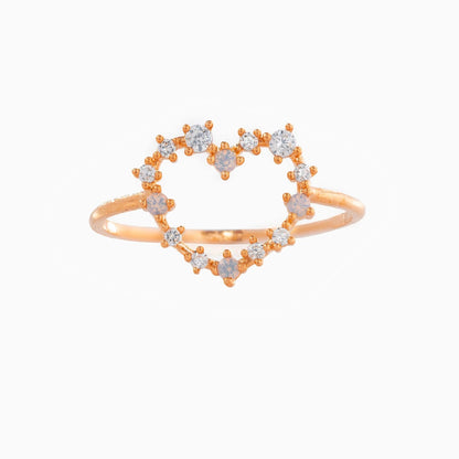 Cubic Zirconia Heart Ring