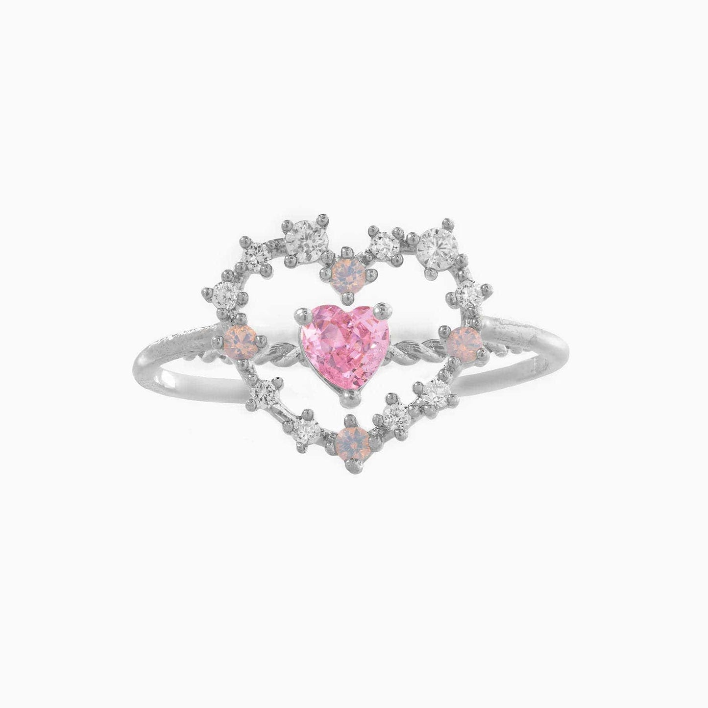 Cubic Zirconia Heart Ring