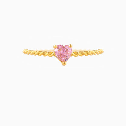 Cubic Zirconia Heart Ring