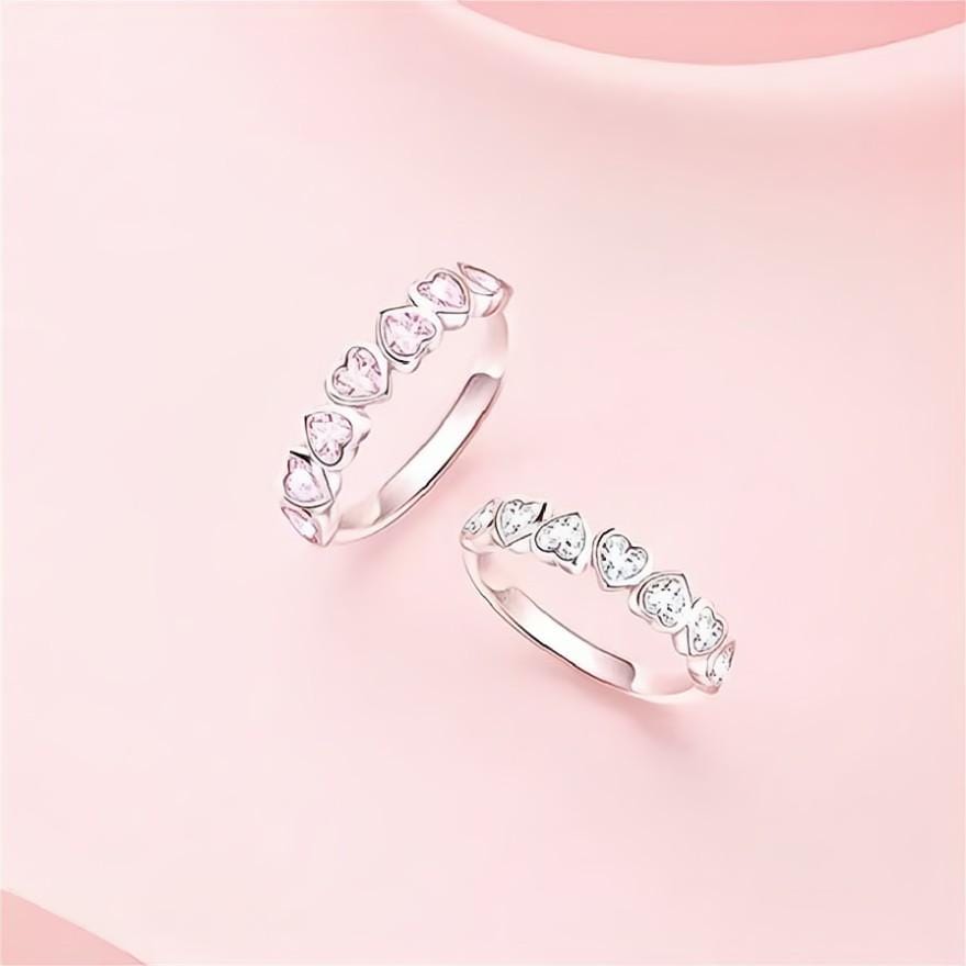 Cute Heart Matching Ring