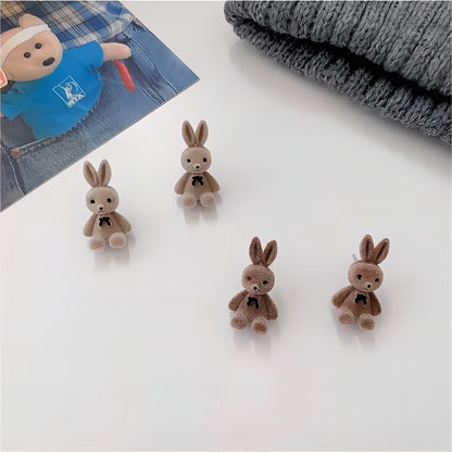 Clous d'oreilles en forme de lapin et d'ours