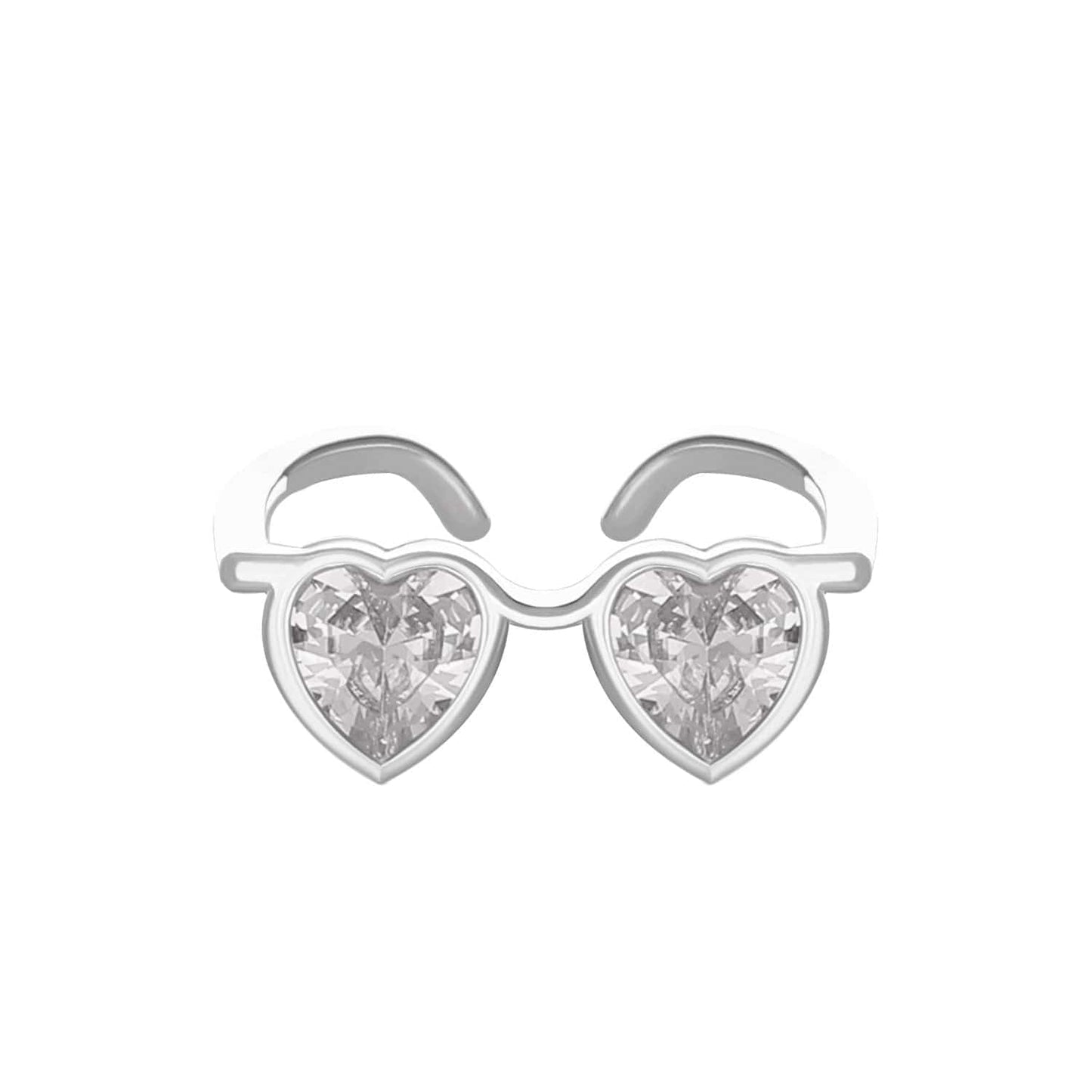 Heart Sunglasses Crystal Love Ring