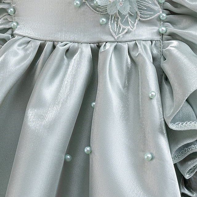 Sleeveless Dress Girls' Wedding Toddler Party Floral