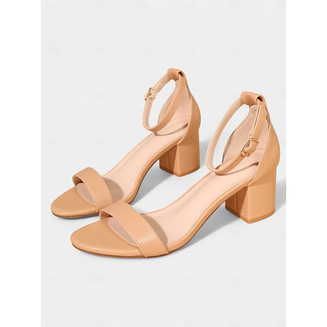 Women's Glitter Gold with Stylish Block Sandals Heel Ankle