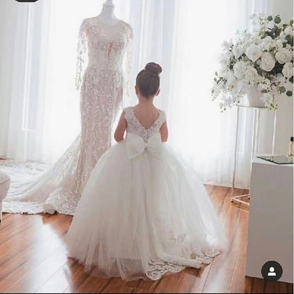 Flower Communion First Party Dress Girl Girls'