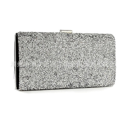 Glitter Clutch Silver Women's