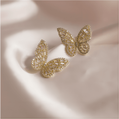 Butterfly Earposts Stud Earrings