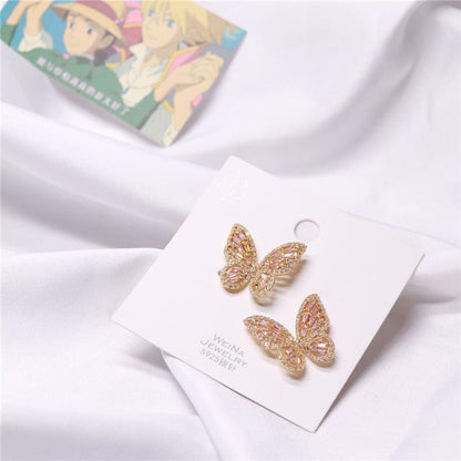 Butterfly Earposts Stud Earrings