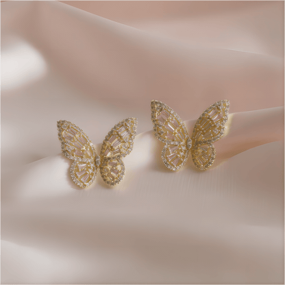 Butterfly Earposts Stud Earrings