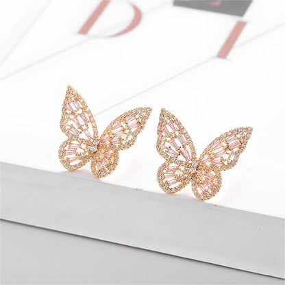 Butterfly Earposts Stud Earrings