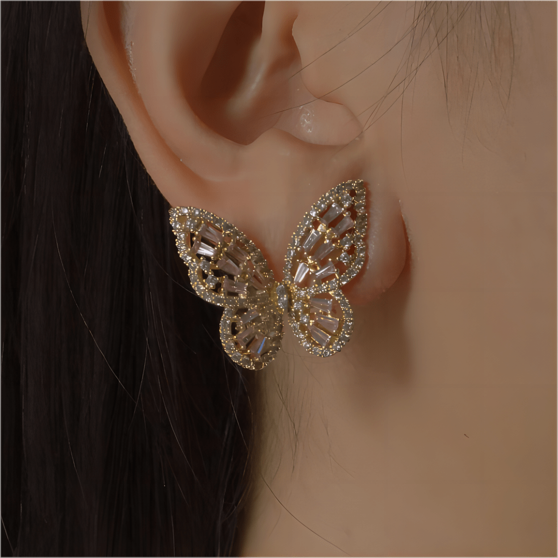 Butterfly Earposts Stud Earrings