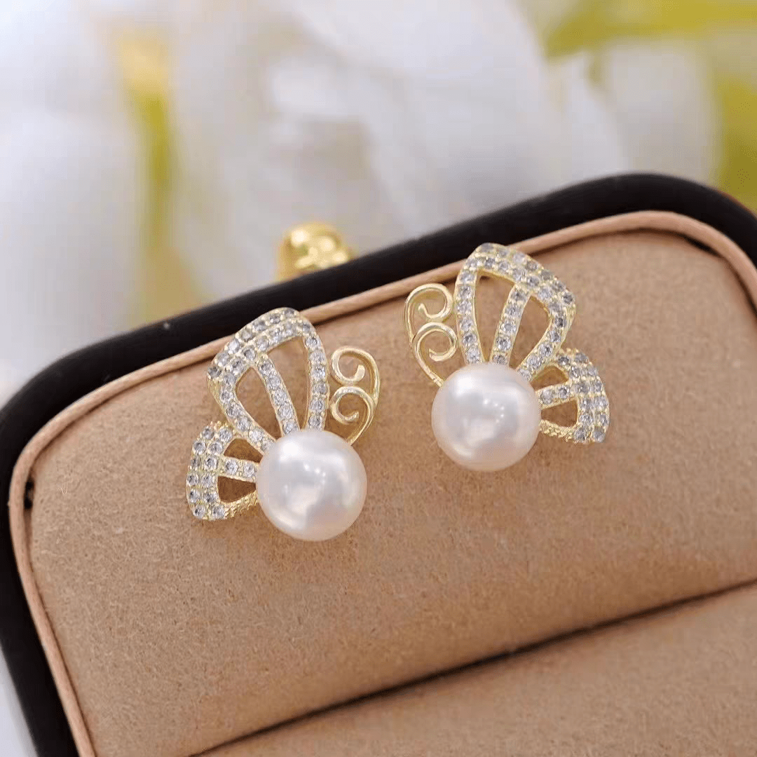 Pearl Butterfly Earrings