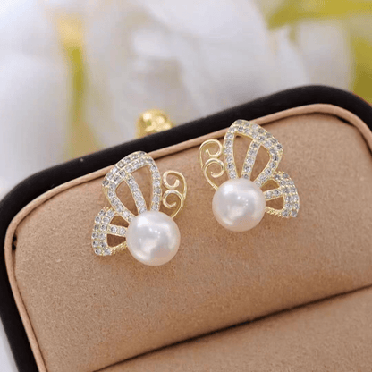 Pearl Butterfly Earrings