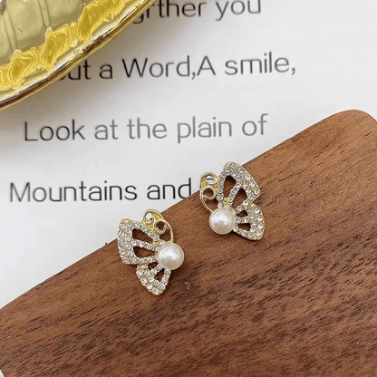 Pearl Butterfly Earrings