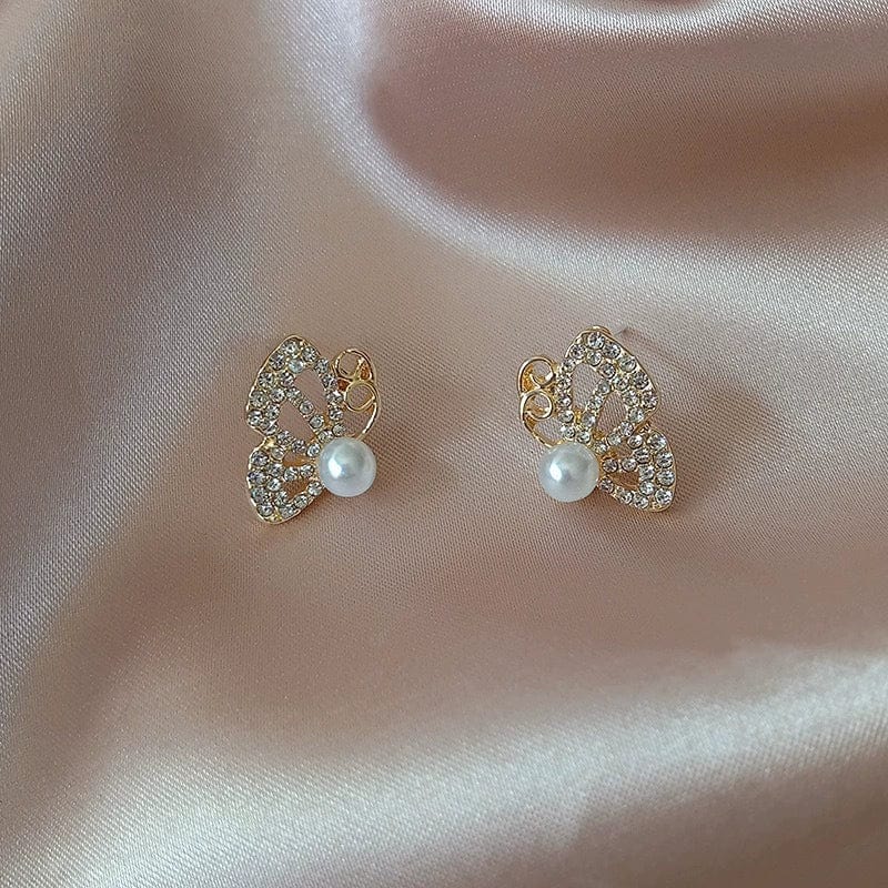 Pearl Butterfly Earrings