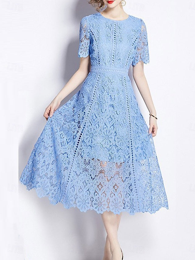 Tea the Dress Length Neck Elegant Mother Bride of Crew