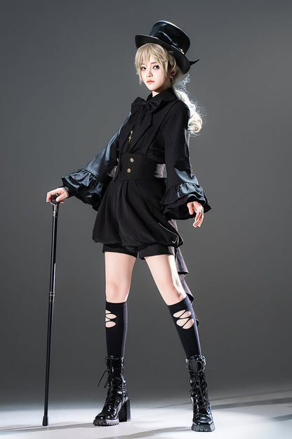 Ebony Long-Sleeve Vintage Prince Ouji Lolita Blouse