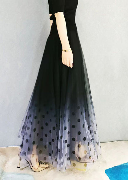 High Skirts Gradient Exra French Hem Large Color Waist Tulle