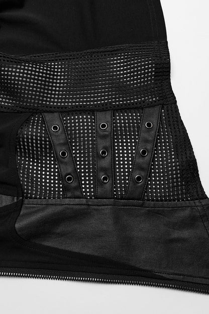 No-Sleeve Knitted Batwing Steampunk Waistcoat