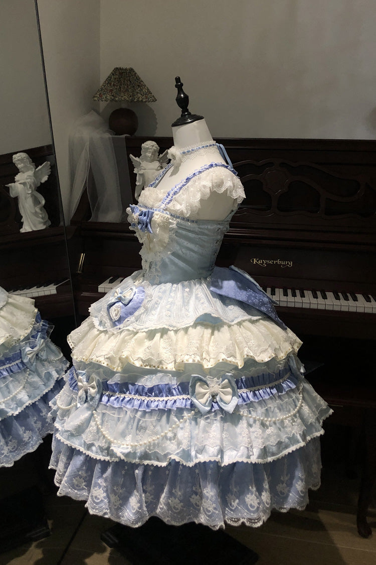 Falling Sakura Ruffle Hanayome Bow Lace Plus Size Princess JSK