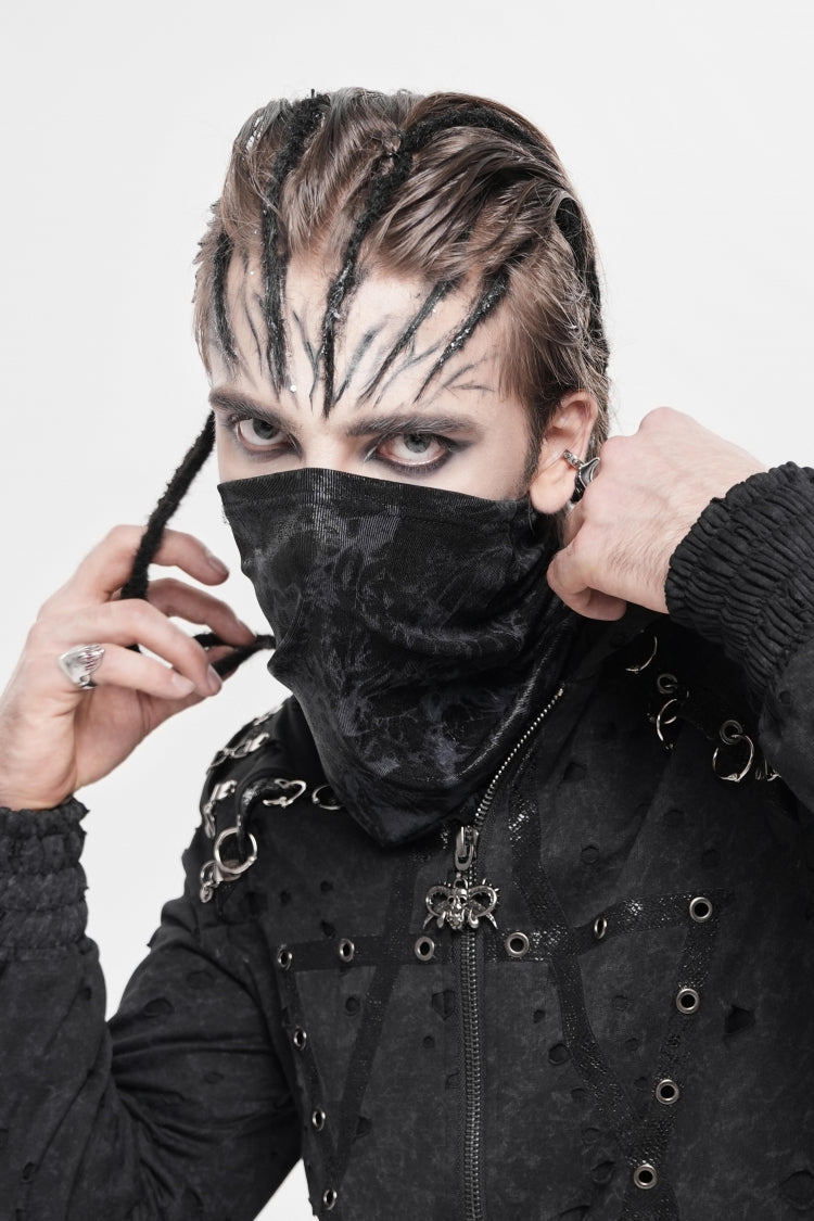 Cool Punk Mask Scarf with Bold Print