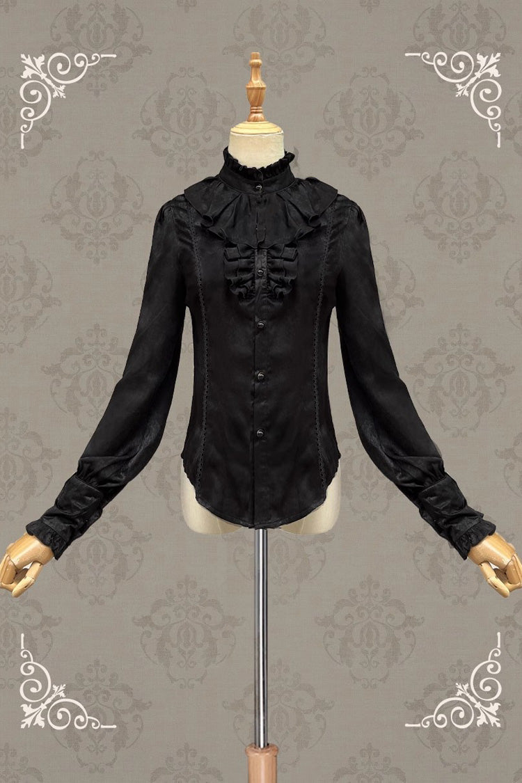 Stand Collar Long Sleeve Sweet Vintage Lolita Blouse in Moonlight Song