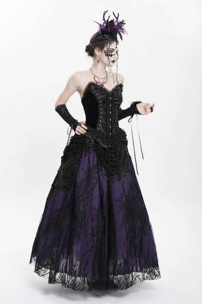 Victorian Beaded Lace Overbust Corset