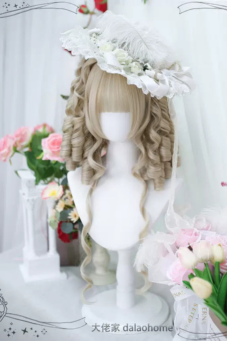 Sweet Lolita Roman Curl Wig in Cream with Secondary Styling