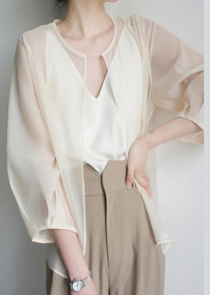 UPF 50+ Cardigans Organza Apricot Summer Beautiful
