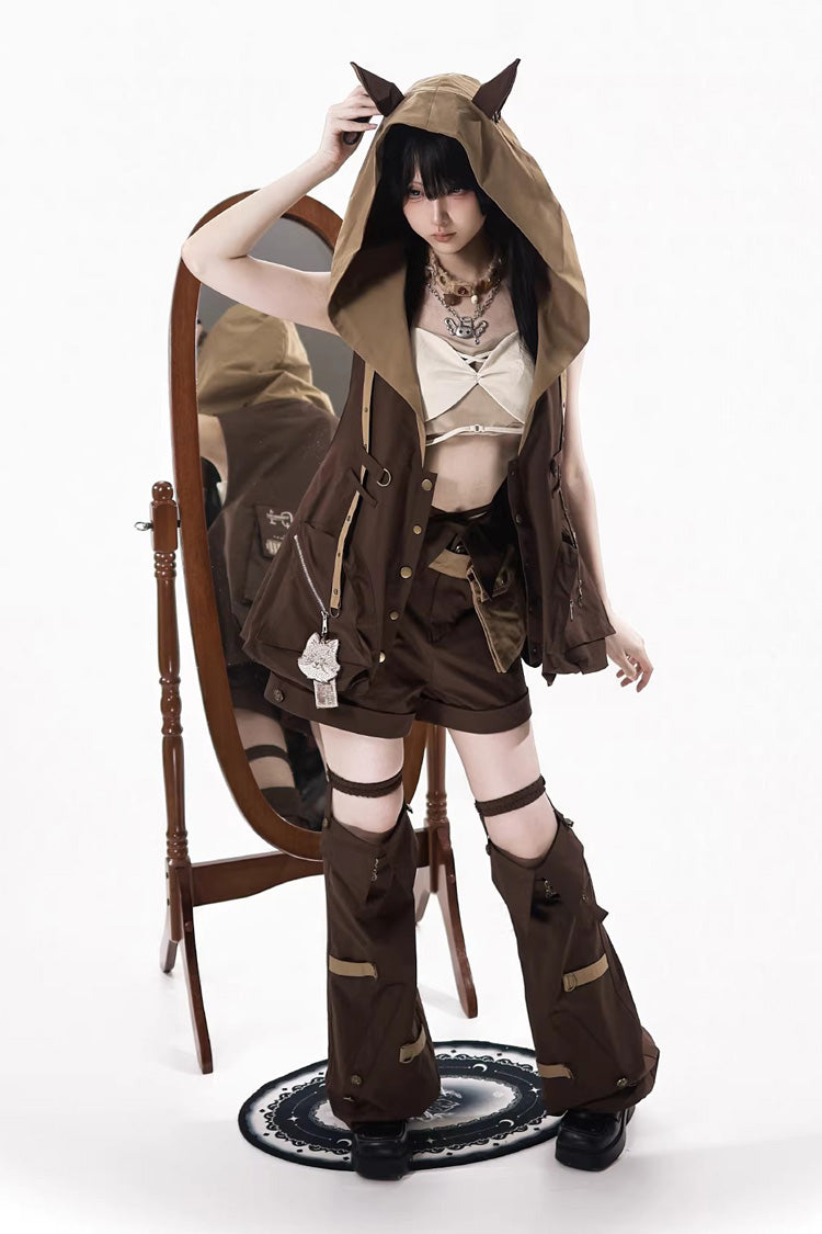 Fox Trail Hooded Punk Prince Ouji Lolita Set