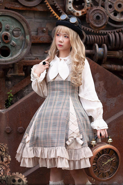 Slim Bowknot Sleeveless Ruffle Classic Lolita Dress with Elegant Backlight