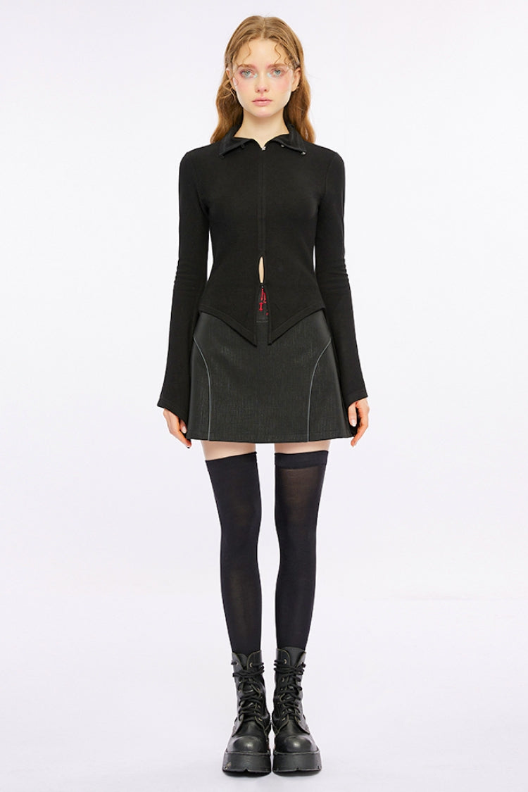 Scream-Hem Gothic Tee - Women's Dark Long-Sleeve