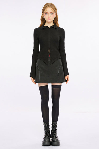 Scream-Hem Gothic Tee - Women's Dark Long-Sleeve