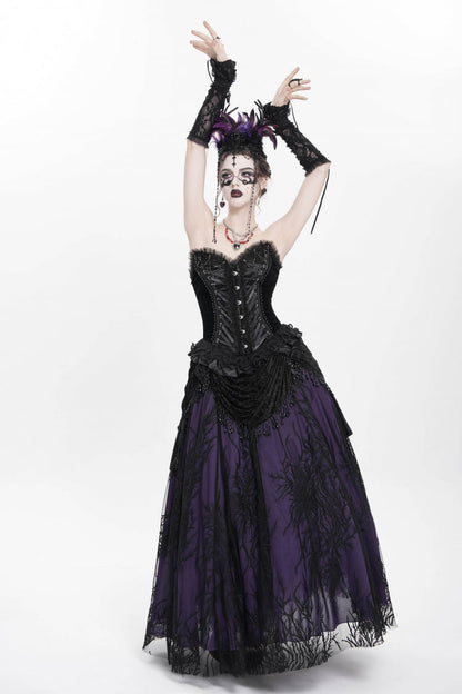 Victorian Beaded Lace Overbust Corset