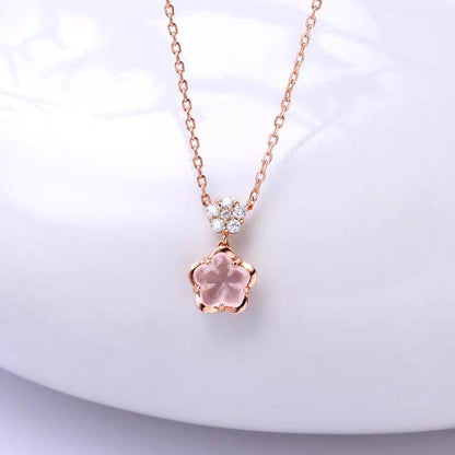 Crystal Cherry Blossom Necklace