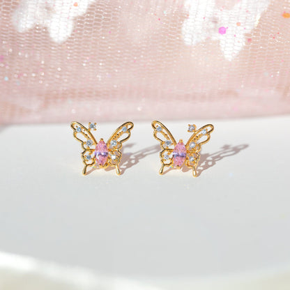 Dainty Hollowed-out Butterfly Earrings