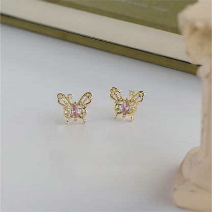 Dainty Hollowed-out Butterfly Earrings