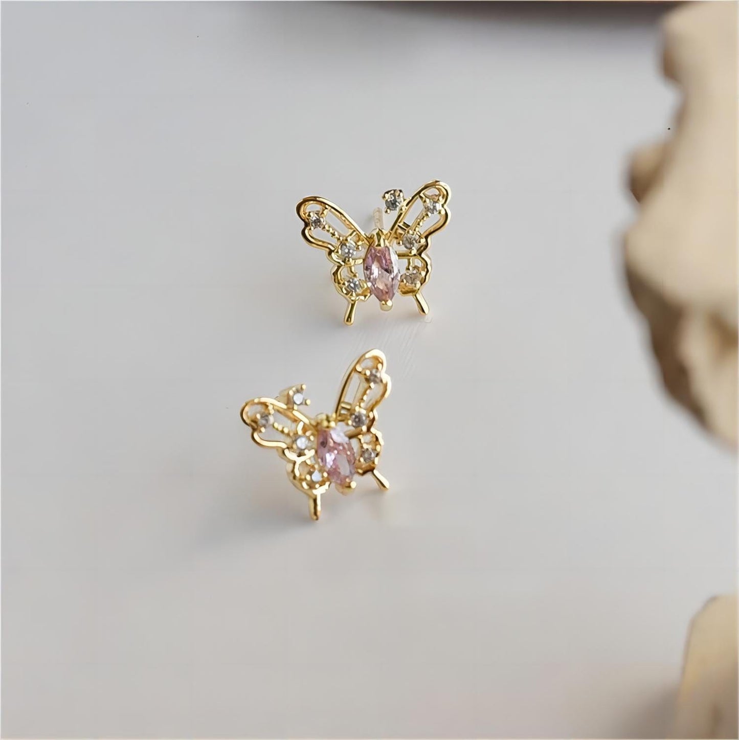 Dainty Hollowed-out Butterfly Earrings