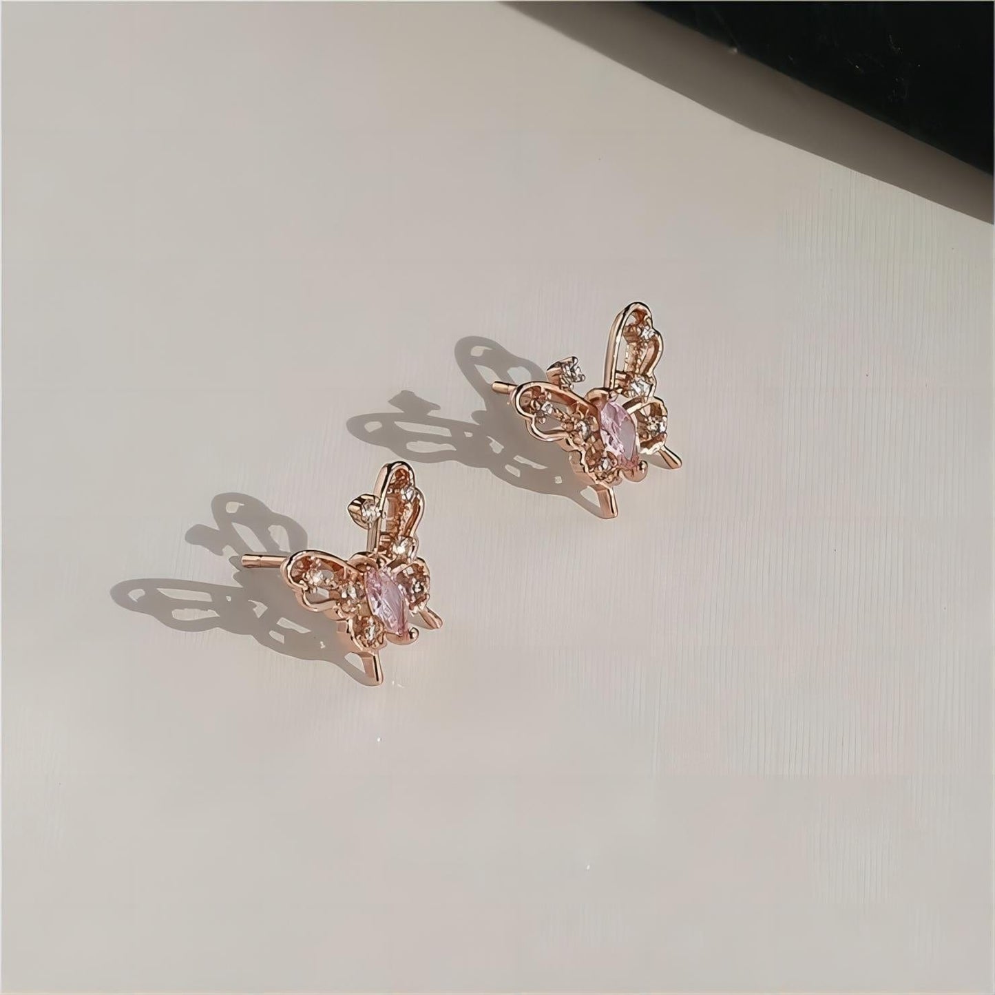 Dainty Hollowed-out Butterfly Earrings