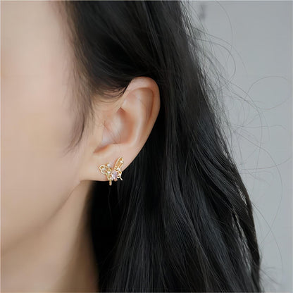 Dainty Hollowed-out Butterfly Earrings