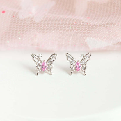 Dainty Hollowed-out Butterfly Earrings