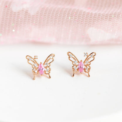 Dainty Hollowed-out Butterfly Earrings