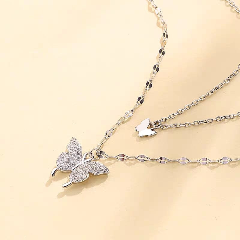 Dainty Layering Butterfly Necklace