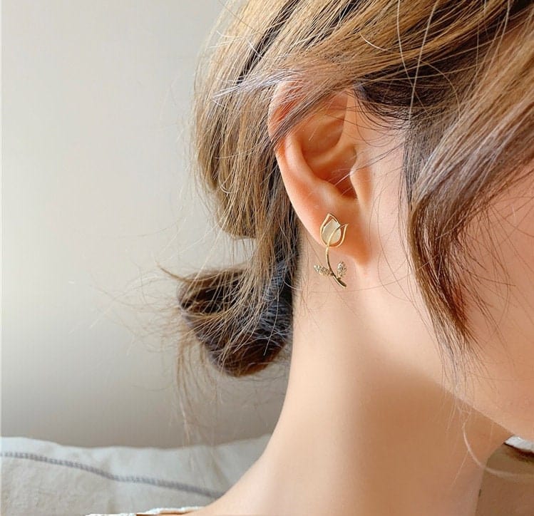 Dainty Tulip Earrings