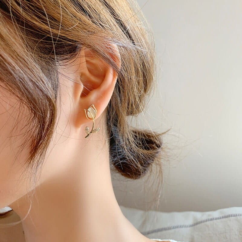 Dainty Tulip Earrings