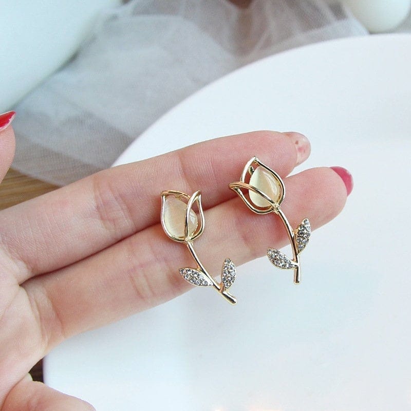 Dainty Tulip Earrings