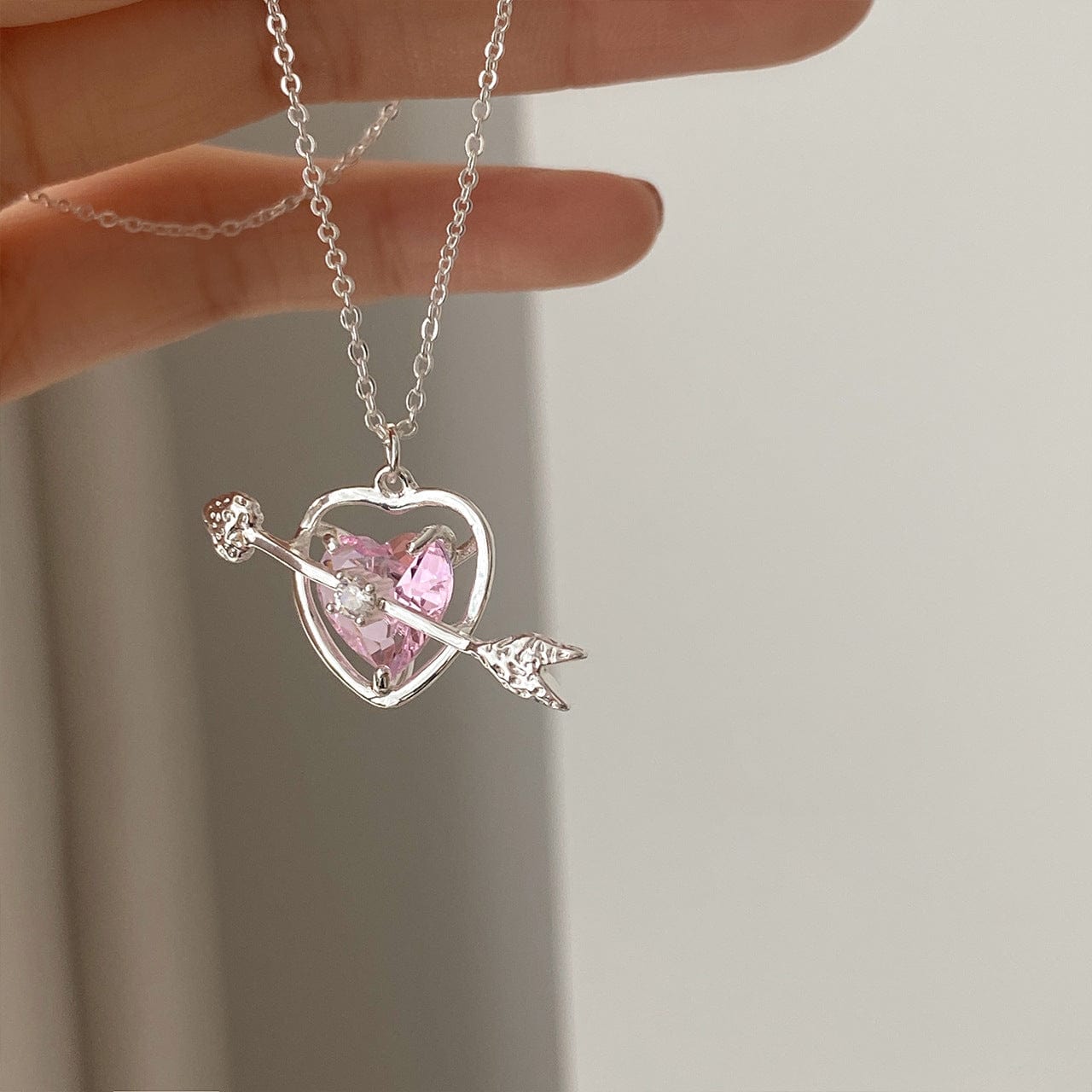 Cupid Arrow Heart Necklace