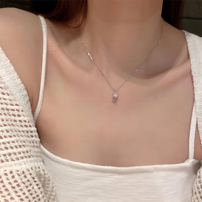 Collier chaîne tulipe fait main