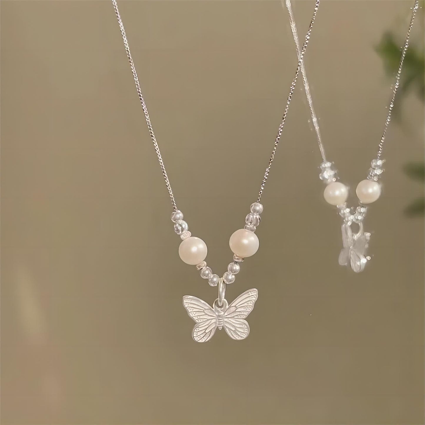 Silver Butterfly Necklace